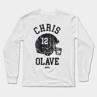 Chris Olave New Orleans Helmet Font Long Sleeve T-Shirt
